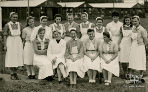 Photograph (8 copies) of officers and soldiers, German medical staff and patients, Lydiard Park POW Camp
