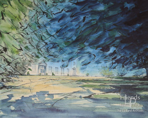 Painting of Lydiard House by Peter Burton c 1995
