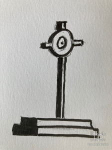 Sketch of German cross in POW Chapel