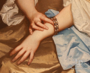Portrait of Barbara Villiers - jewellery detail, c1665