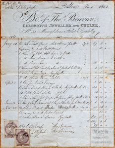 Jewellers Bills (3) 1861, 1864 and 1866