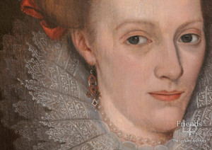 Portrait of Anne Leighton - jewellery detail c1620