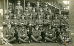Postcards (2) of Vernon St.John & servicemen, 1917