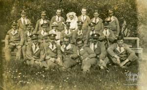 Photograph of Vernon 6th Viscount Bolingbroke and fellow patients in military hospital , 1918