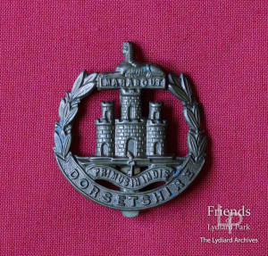 Dorsetshire Regiment Cap Badge, belonged to Vernon St.John, 6th Viscount Bolingbroke, World War I