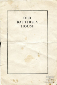Guide to Old Battersea House, early 20th Century