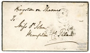 Mourning letter from Dowager Duchess of Cleveland to Antonia St.John, 1875