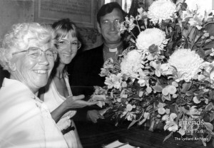 Photograph of The Bishop of Swindon and members of St. Mary's Lydiard Tregoze, June 1995
