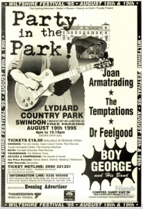 Poster advertising Wiltshire Festival, August 1995
