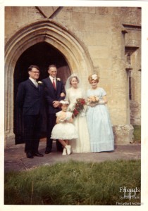 Photograph of wedding of Janet Drury ne Rudler, 1963
