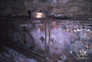 Photographs (6) of coffins in the St.John family vault, St. Mary's Lydiard Tregoze