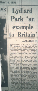 Newspaper cutting - opening of Lydiard House