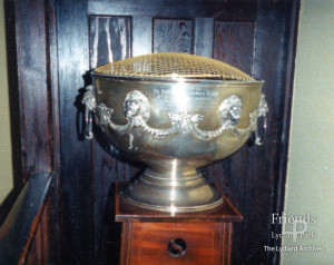 Photographs (2) of St.John silverware at Moorhayes, late 20th Century