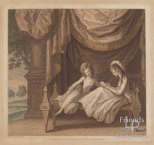 Engraving of Elizabeth and Mary Beauclerk by F. Bartolozzi after Lady Diana Beauclerk