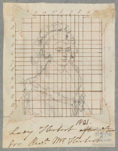 Drawing of Elizabeth Herbert (nee Beauclerk) Countess of Pembroke by Henry Bone
