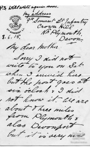 Letter from Charles St.John to Lady Bolingbroke,  June 1915