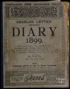 1899 Diary of Elliot Woolford of Hook Farm, Lydiard Tregoze