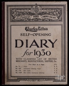 1930 Diary of Elliot  Woolford of Hook Farm, Lydiard Tregoze